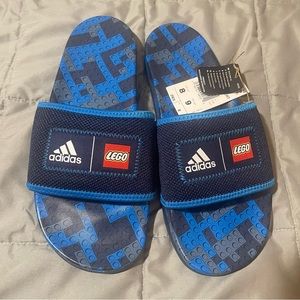 Adidas Adilette Comfort X Lego Slides Navy Blue Rush GW0823 Men’s 8 Women’s 9